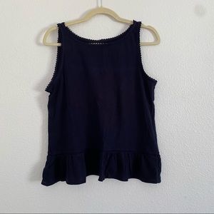 🌷3/$20 LOFT flowy open back tank navy blue